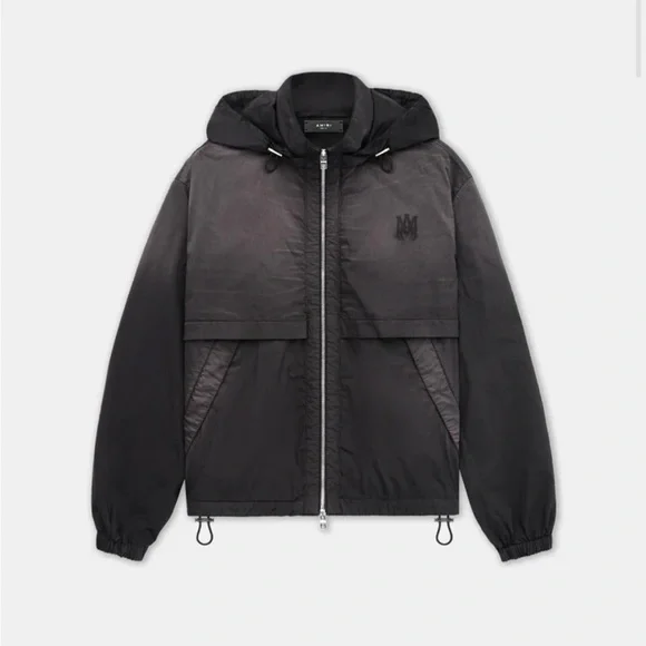Amiri Windbreaker Men's Black Hooded Jacket